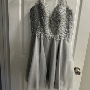 Elegant Silver Formal Dress